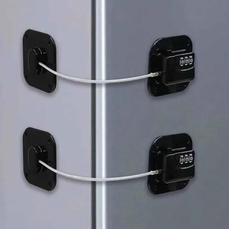 Verrou de Réfrigérateur avec Code - FOLAYA - 2 Pcs - A code - Blanc - Noir - 6 (1/4)