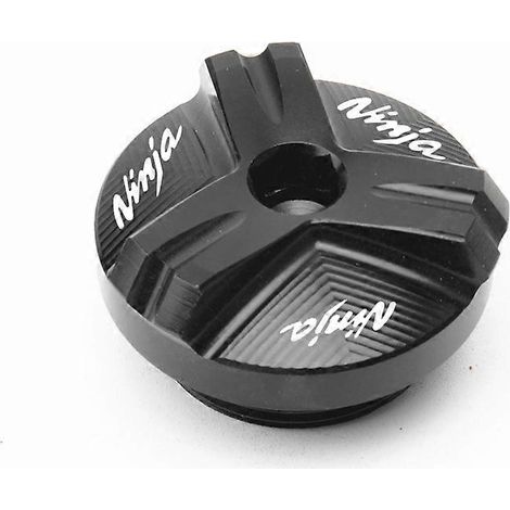 Convient pour Kawasaki Ninja ZX10R ZX6R ZX14R NINJA250, cache-vis d'huile en alliage d'aluminium modifié (noir) (1/5)
