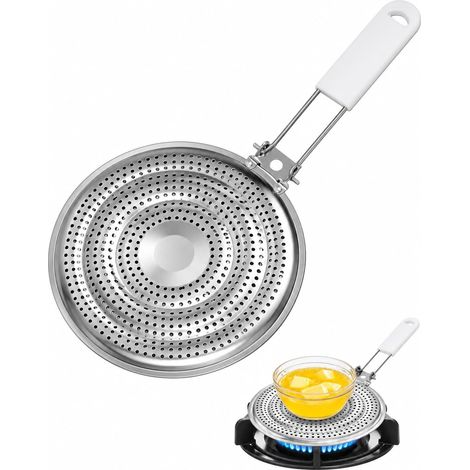 Diffuseur de Chaleur Inox - 1 Pièce - Acier Inoxydable - Répartition Uniforme - Gaz Induction Tajine - 20,3 cm (1/5)