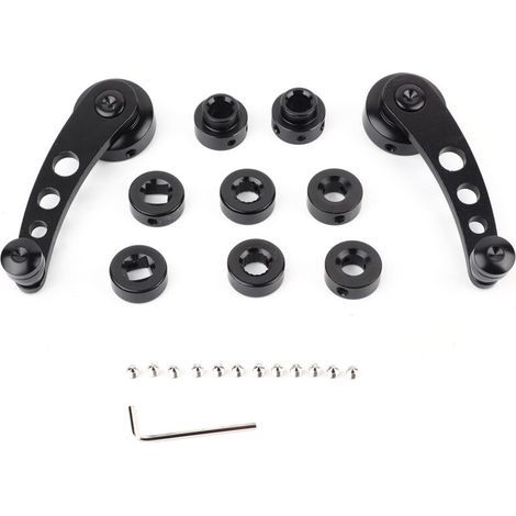 Alloy window handle winder crank, 2 pieces, suitable for classic black Chevrolet car (1/5)