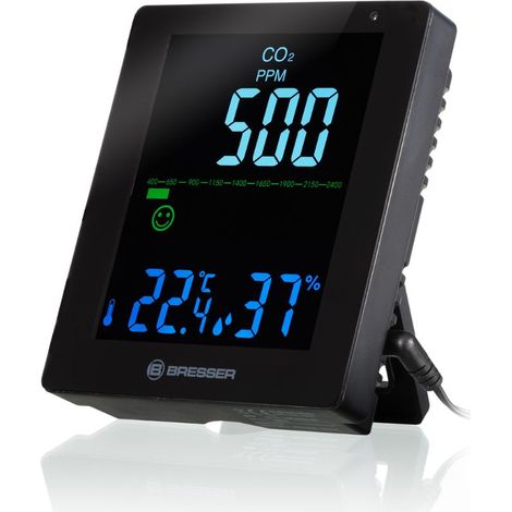 Moniteur de qualité de l'air Bresser smile alarme CO2 400-5000ppm (1/3)
