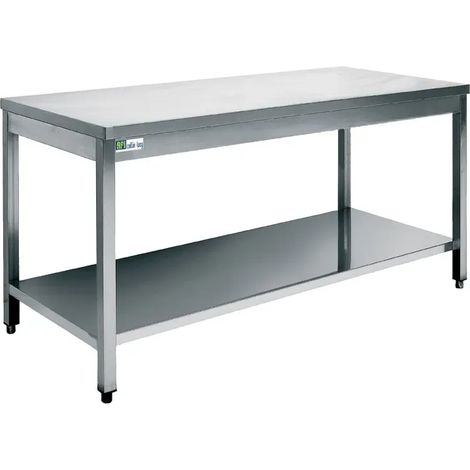 Table inox avec tablette inférieure - série 600 - long. 1000 mm - AFI COLLIN-LUCY