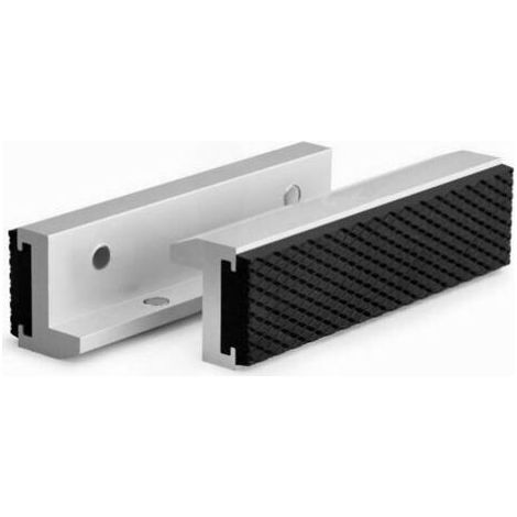 Kaelt - Mors de protection pour étau, Mors doux pour étau 125 mm, Alliage d'aluminium + Caoutchouc, Magnétique (1/5)
