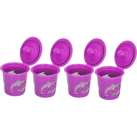 4 Pièces Capsules à Café Réutilisables 100ML avec Filtre pour Machine à Café (1/5)