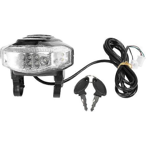 Phares Angel Eyes 60 V avec écran LCD, indicateur de vitesse, klaxon, interrupteur à clé et batterie pour scooter électrique Citycoco (1/5)