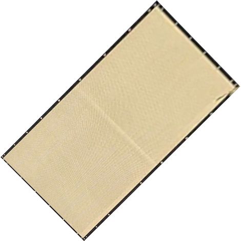 Brise vue balcon beige épaissi anti soleil privacité jardin 1x5m PE polyester bord noir (1/5)