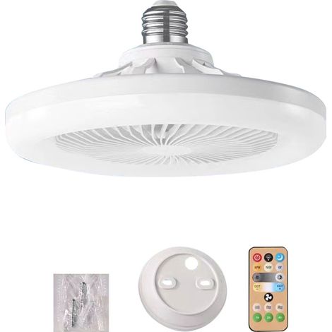 Ventilador de techo silencioso con luz integrada para comedor, sala de estar y dormitorio. Modelo de tres velocidades. (1/5)