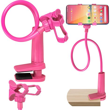 Supporto per telefono regolabile, rosa, NUOVO (1/5)