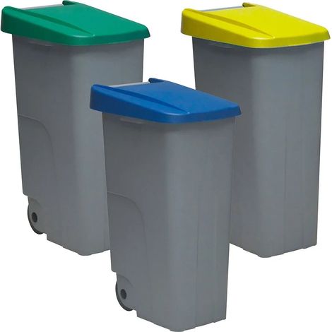 Recyclingbehälter denox closed recycling bin 3 Einheiten 110 Liter