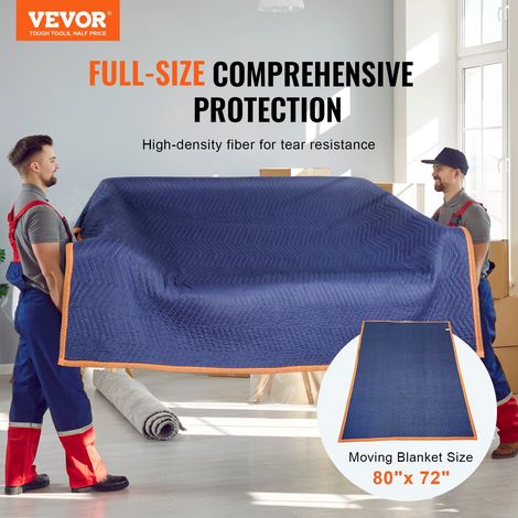Couvertures de Déménagement de Meubles 2032x1829 mm Lot de 12 Couvertures de Protection d'Emballage Robustes Tissu Non Tissé Coton…