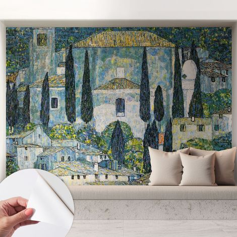 Carta da parati adesiva - fotomurale - facile da applicare - per la soggiorno - camera da letto - Case di cipresso 208x146 cm (1/5)