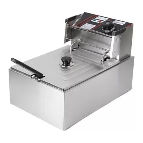 Friteuse électrique compacte 2500 W, avec paniers à frire, plage de température 60-200 °C, poêle intérieure amovible