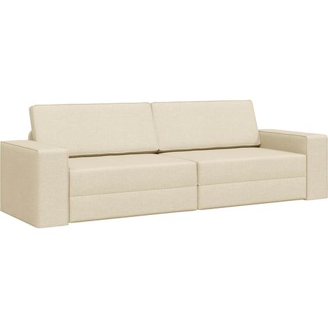 Maison Exclusive - Schlafsofa Creme 245 x 78 x 77 cm Stoff