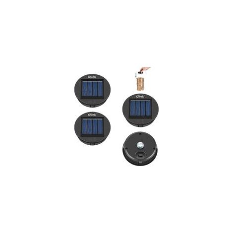 4-teiliges Ersatz-Solarleuchten-Set, 8 cm, 1,2 V 600 mAh, mit LED-Lampen, IP65 wasserdicht, für Garten, Terrasse und Außenbereich (1/5)