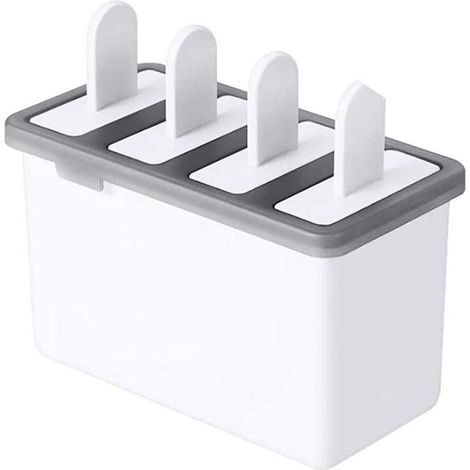 Moule à Glace Réutilisable 4 Cavités pour Sorbets et Yaourts DIY (1/5)
