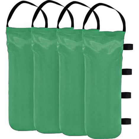 Juego de 4 sacos de arena para cenadores - Calidad industrial - Pesos para cenadores y carpas de jardín — Verde césped (1/4)