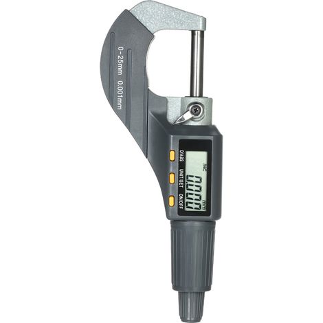 Micromètre numérique 0-25 mm, micromètre électronique numérique d'extérieur, micromètre de profondeur de haute précision (0,001 mm), micro-pied à coulisse (1/2)