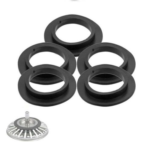Set mit 5 Dichtungen für Badewannenabflüsse, Waschbecken, Badezimmerwaschbecken, Lippendichtung, Gummidichtung für Siebkorb