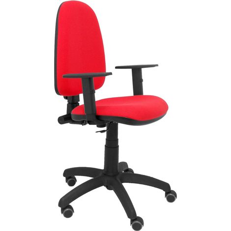 Silla Aýna bali rojo brazos regulables ruedas de parqué