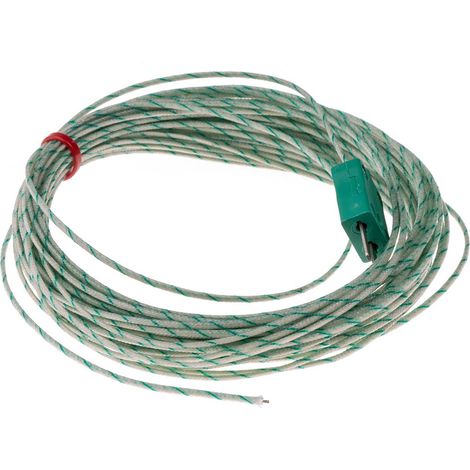 Thermocouple type K Ø 1/0.3mm, L 10m, +350°C max à Fiche mâle miniature ( Prix pour 1 ) (1/3)
