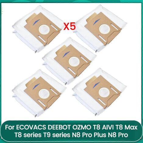 BARKBUSTERS Lot de 5 sacs à poussière pour aspirateurs Ecovacs Deebot Ozmo T8, T8+, T8 AIVI, N8 Pro Plus, N8 Pro, T9 AIVI et T9 PRO. (1/5)
