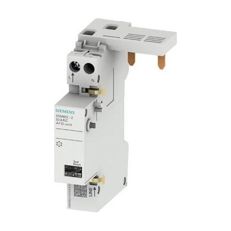 Siemens Bloque de interruptor de protección contra fallos de arco AFDD, 1-16A 230V para interruptores automáticos y FI/LS 1+N 2TE, 5SM60212