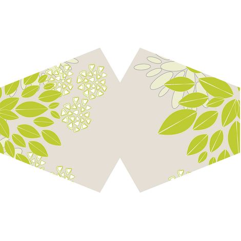Couvre-visage mode réutilisable - Feuilles vertes (Adulte)- Vendu par 1 (1/3)