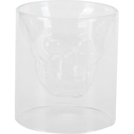 Verre à vin de 250 ml, chope à bière innovante à double paroi en forme de crâne pour bar/karaoké/club (1/5)