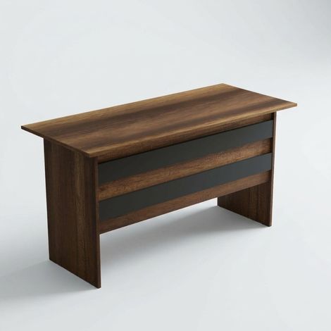 Moderner Holz-Schreibtisch fürs Büro 140 cm Evanor - Walnuss