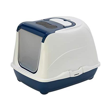 Bacinella igienica coperta in plastica con filtro al carbone paletta inclusa modello Home per gatti (1/4)