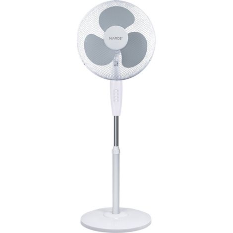 Ventilateur sur pied réglable  Riesi  (moteur 45 W AC 230 V) Ø 43 x 123 cm blanc
