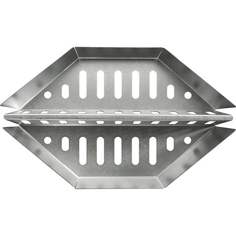 Napoleon – Paniers à charbon pour barbecue Kettle 38 x 11 cm – Lot de 2 en acier aluminé – Supports pour briquettes et copeaux de fumage