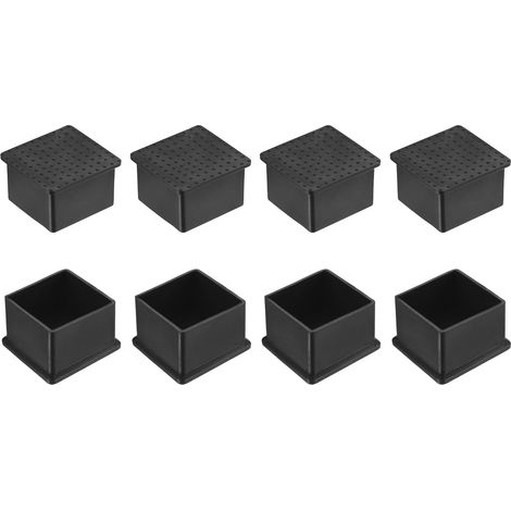 8 Pièces Bouchons Carrés en Plastique 47 x 47mm Noir (1/5)