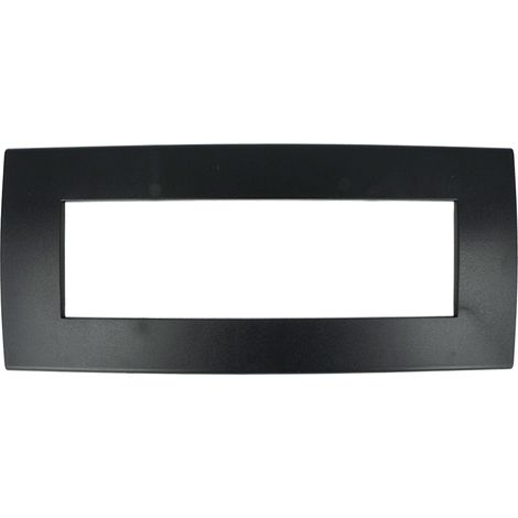 Placca Confort 506 6M Moduli Nero Compatibile con Vimar Arke' SD98007-2 (1/2)
