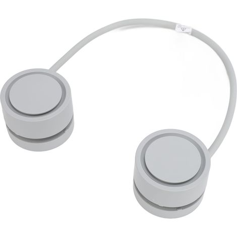 Ventilateur de cou portable multifonctionnel à 3 niveaux, réglable à 360°, silencieux, diffuseur d'arômes, ventilateur sans pales pour l'extérieur, vert glacier (1/5)