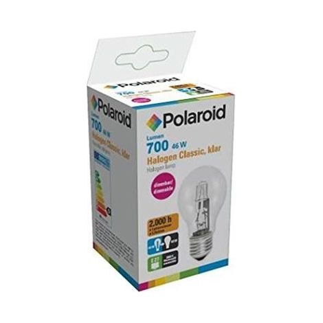 Polaroid 660-813097 Lampada Alogena E27 Globo 46W 700lm equivalente 60W luce calda 2800K