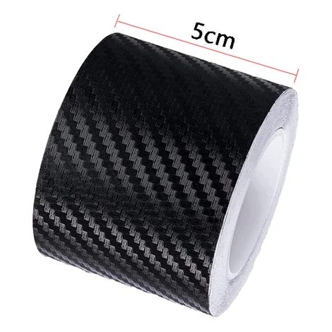 (5 m - 5 cm) Autocollants de protection de seuil de porte/pare-chocs en fibre de carbone nano 3D à faire soi-même, film de protection imperméable, 1/3/5/7/10 m (1/5)