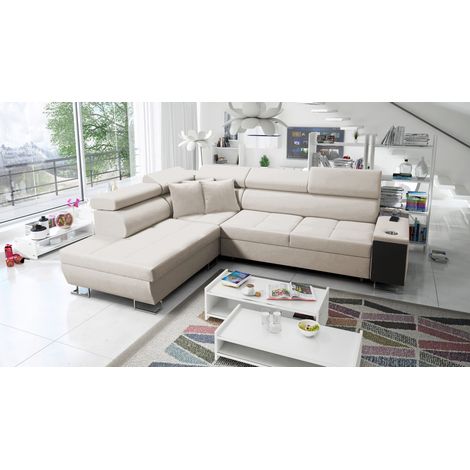 Multifunktionaler Eckschrank MORENA VII, Uttario Velvet Beige Links (1/5)