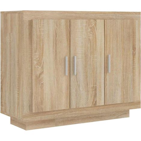 Maison Exclusive - Aparador de madera contrachapada color roble S (1/5)