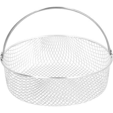 Panier à friture Acier Inoxydable pour Air Fryer Compatible Diamètre 21 cm Design 3-en-1 Lavable Lave-vaisselle Accessoire Universel (1/5)