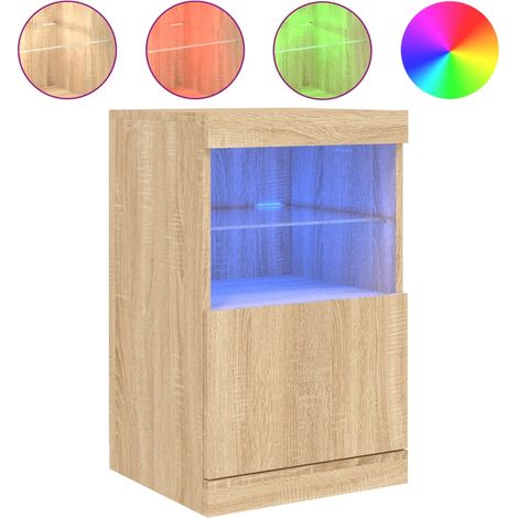 Maison Exclusive - Aparador con luces LED roble Sonoma 41x37x67 c (1/5)