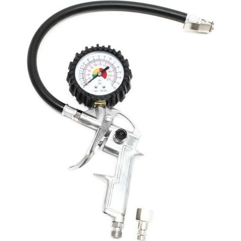 Pistolet de gonflage Air comprimé 0-16 bars Jauge de pression Air Pneu de voiture Moto Pneumatique (1/4)