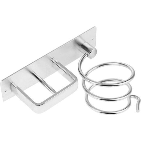 argent Promotion Support Mural De Seche-cheveux De Salle De Bain Espace En Aluminium Support De Lisseur De Cheveux Stockage Etagere De Salle De Ba (1/4)