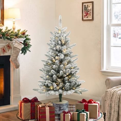 Sapin artificiel réaliste, pied métallique stable inclus, montage rapide, pour maison et bureau (1/5)