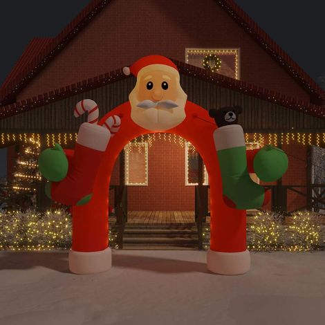 Arche Porte Voûtée Gonflable de Noël avec LED Décoration de Jardin 320 cm Multicolore - PANGIVO (1/5)