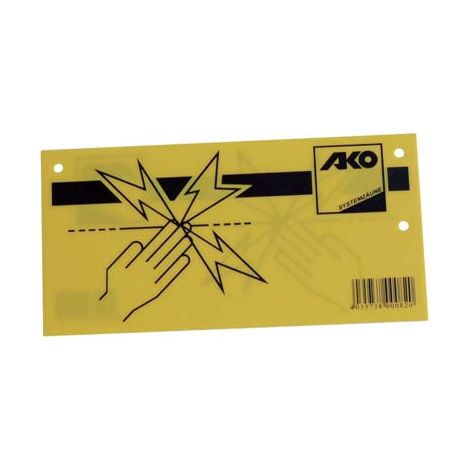 TARGA ELETTRORECINZIONE - PP GIALLO/NERO- 3 pezzi