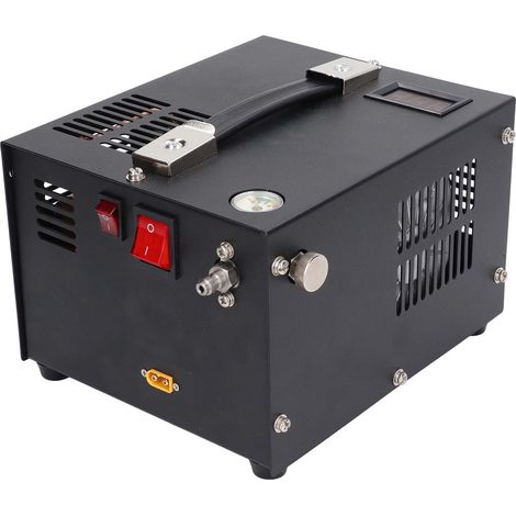 PCP-Luftkompressor 4500 Psi 30 MPa Hochdruck Öl-Wasserfrei Lüfterkühlung Tragbare elektrische Pumpe für Paintball DC12V (1/5)