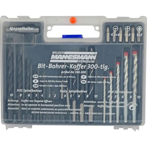 Bohrer + Dübelsatz 300-tlg. (1/2)