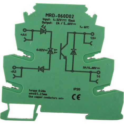 MRD-060D2 Ultradünnes 6,2-mm-Halbleiterrelaismodul, Eingang 4–32 V DC, NO