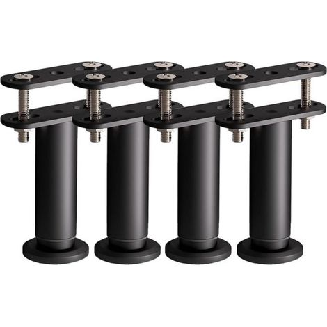 Juego de 4 patas de soporte para cama regulables en altura con placas de conexión, aptas para marcos de cama (180 mm - 310 mm). (1/5)